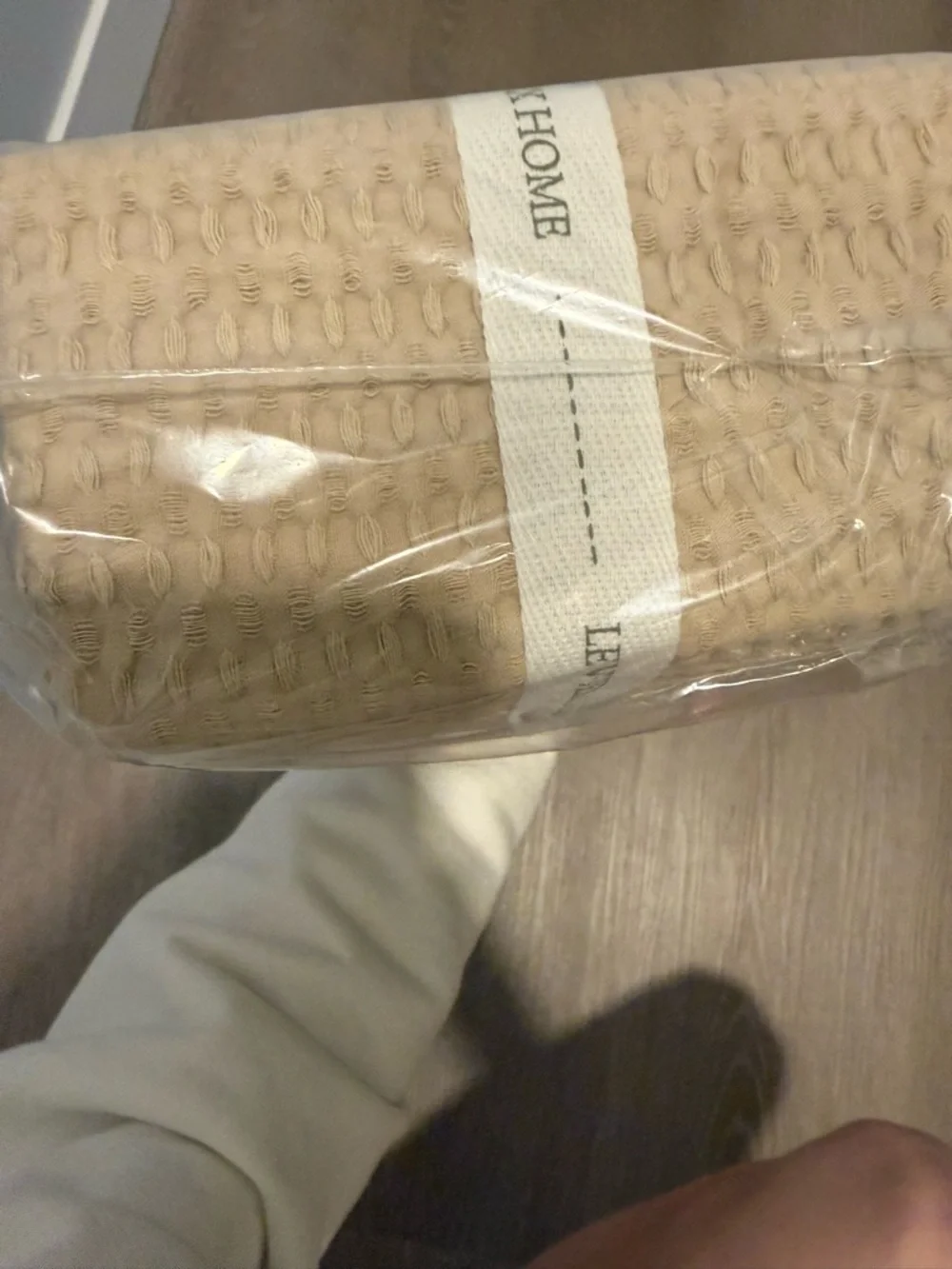 Textured Waffle Weave pillow shams - Beige